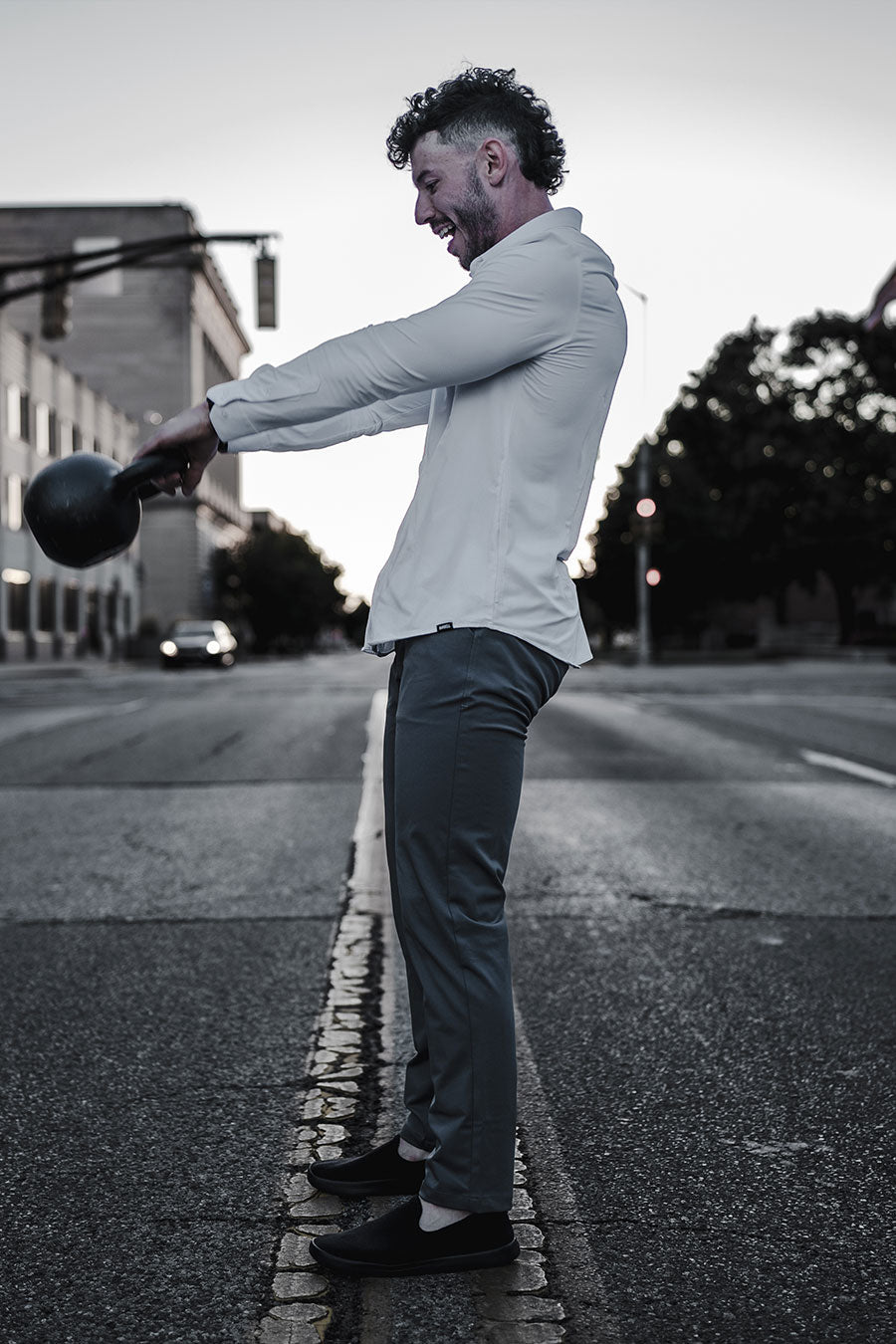 Stretchy dress pants for men